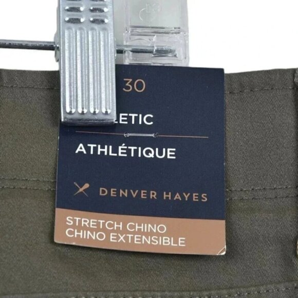 NWT Denver Hayes Athletic Stretch Chino Olive Green Size 36x30 - Picture 8 of 10